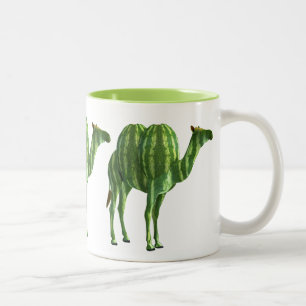 Dromedary på vattenmelondagen Två-Tonad mugg