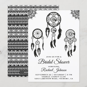 Drömfångare Bröllopsfestinladning i Tribal Boho-st Inbjudningar