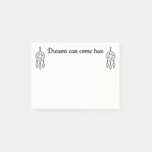Drömfångare Drömmar Boho Tribal Indian Amerikansk Post-it Block (Framsida)