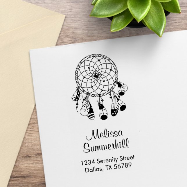 Drömfångare för boho-stammen adress stämpel (Skapare uppladdad)