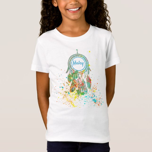 Drömfångare stänk personlig  t shirt (Framsida)