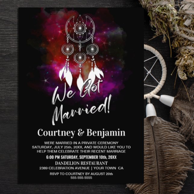 Drömfångare Stjärnkväll Bröllopsfest Sällskapsloka Inbjudningar (Skapare uppladdad)