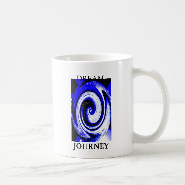 Drömfärdsblå konst kaffemugg (Höger)