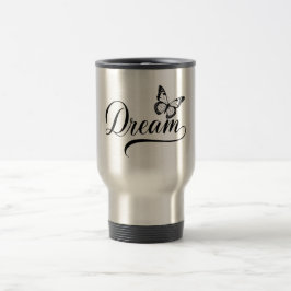 Drömfjäril - Elegant svart skriptinspiration Resemugg