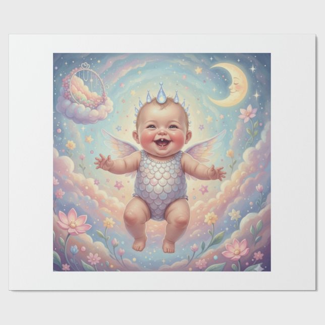 Drömflygning: Bebis i himlen Presentpapper (Platt)