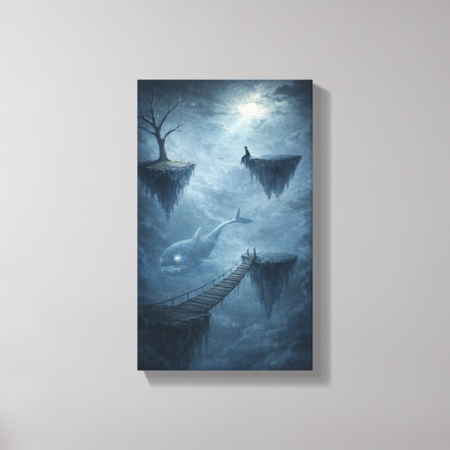 Drömfraktur – Surreal Ocean Canvas Art (Framsida)