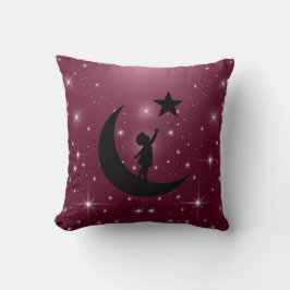 Drömjagaren Söt minimalistisk design med måne och  Kudde