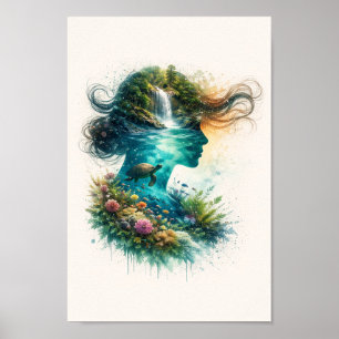 Drömlandskaps Silhuett Serie Poster