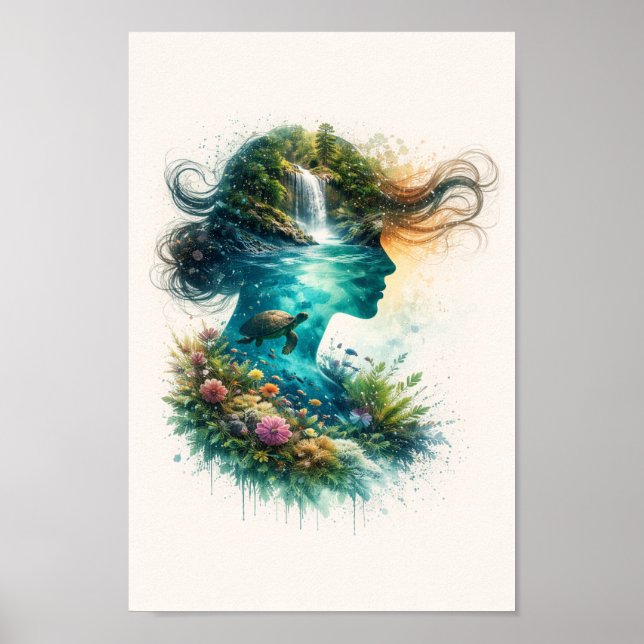 Drömlandskaps Silhuett Serie Poster (Framsidan)