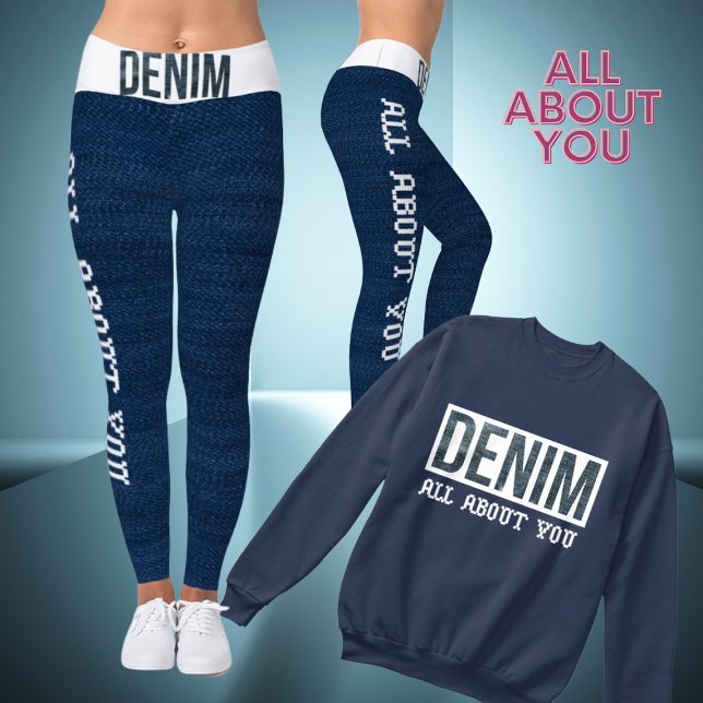 Drömlig Denim Sports Leggings (Skapare uppladdad)