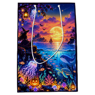 Drömlig Halloween Ocean Dragsäck, Söt Manet