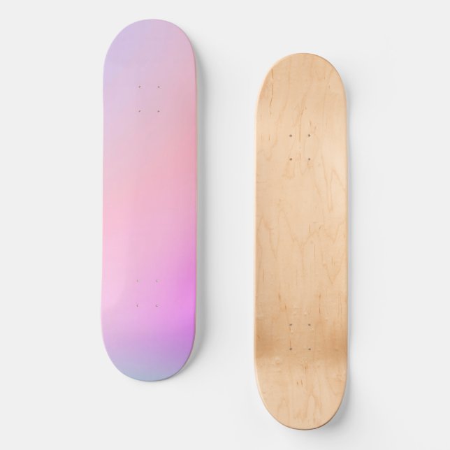 Drömlig Pastellfärgad Glittergradient Mini Skateboard Bräda 18,5 Cm (Framsida)