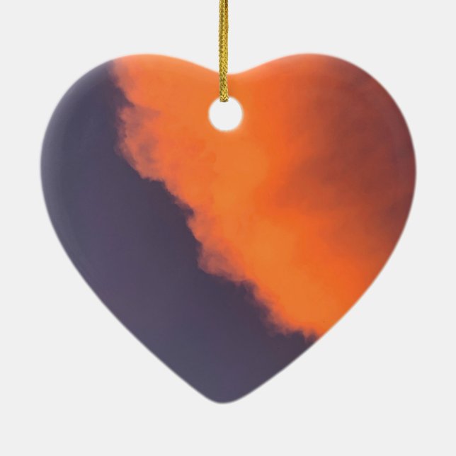 Drömliga, magiska moln i drömma, magiska färg julgransprydnad keramik (Baksidan)