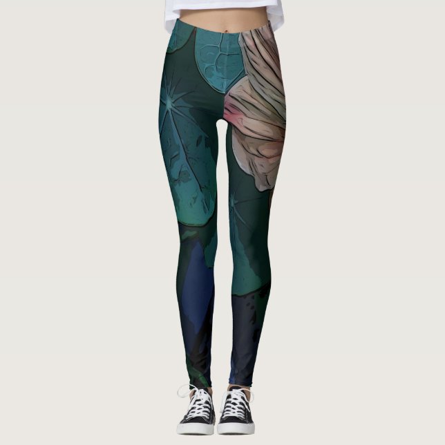 DRÖMLIK BLOMMA LEGGINGS (Framsida)