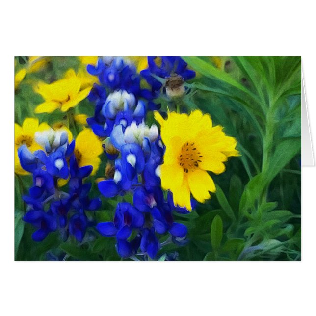 Drömlik Bluebonnetdesign Hälsningskort (Framsidan Horizontal)