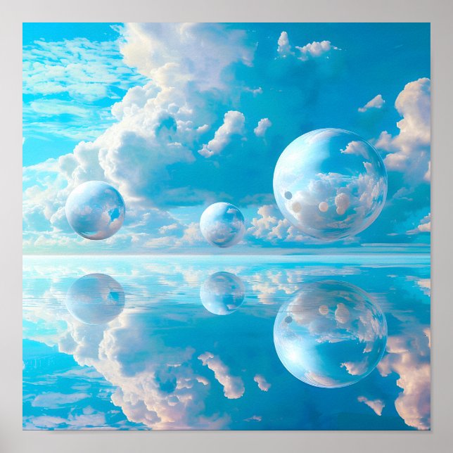 Drömlik himmel Surreal naturlandskap Poster (Framsidan)