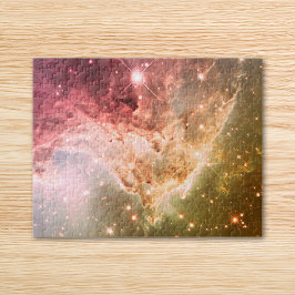 Drömlik rosa orange ombré vacker nebulosa pussel