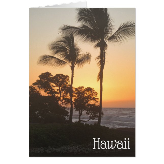 Drömlik solnedgång hälsningskort (Framsidan)