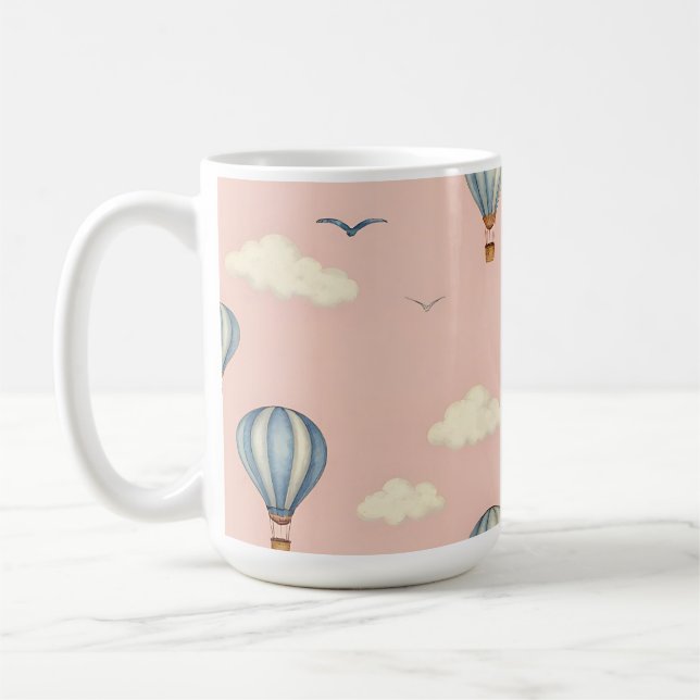 Drömlik varmluftsballong Himmel Mønster Kaffemugg (Vänster)