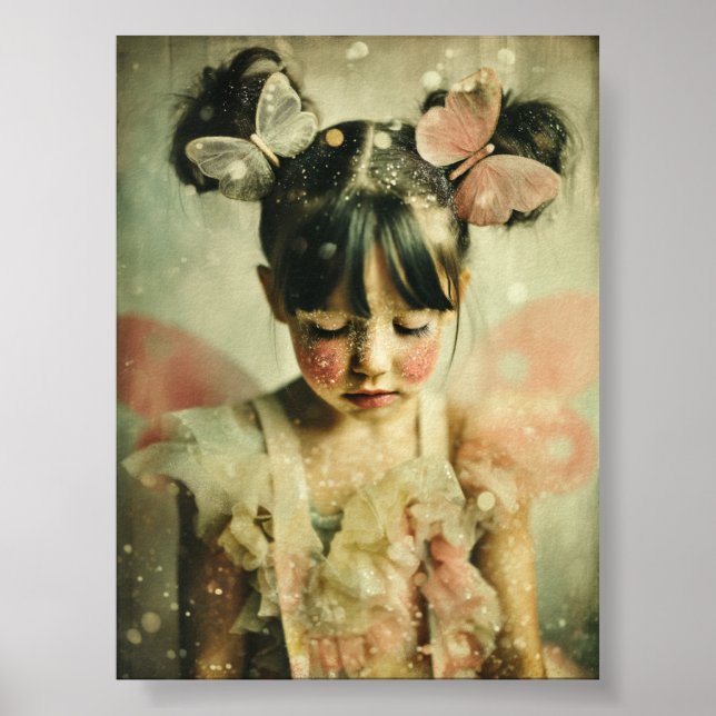 Drömlika Barnporträtt | Fjärilsljud  Poster (Framsidan)