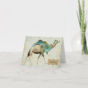 Drömlika blåttkamel Notecard Kort