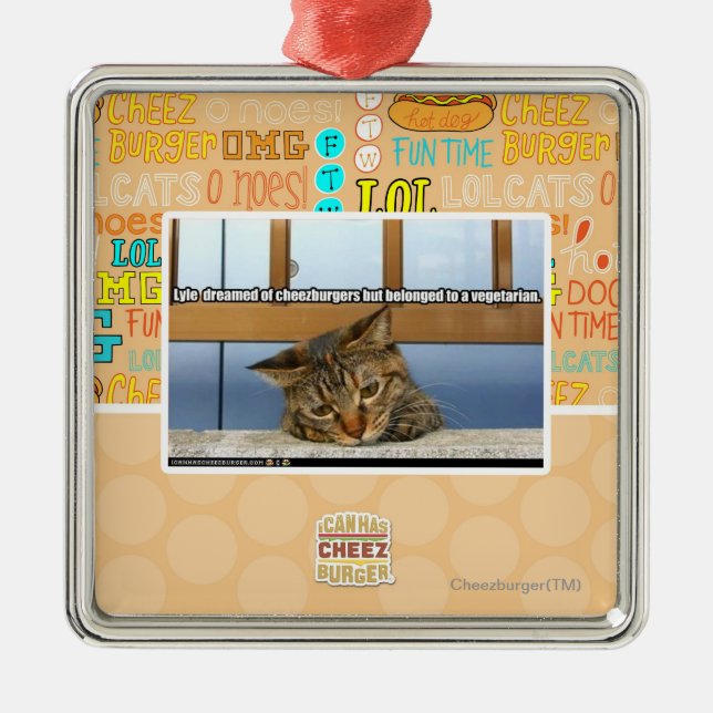 Drömma av Cheesburgers Julgransprydnad Metall (Framsidan)