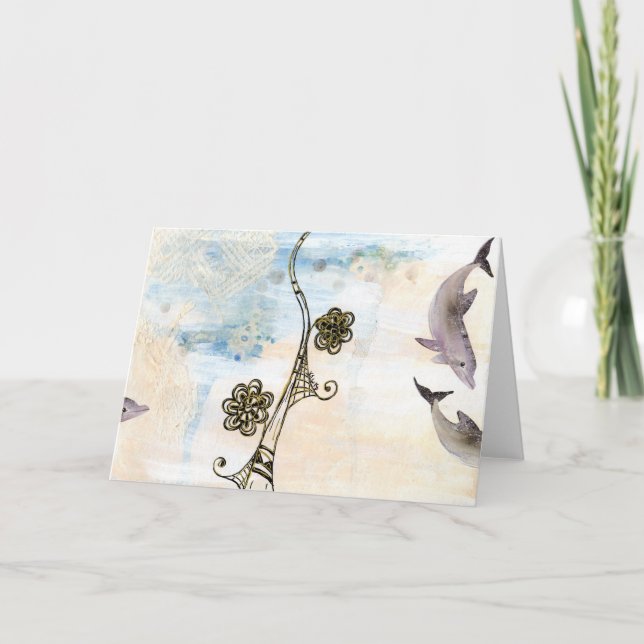 Drömma av delfiner kort (Framsida)