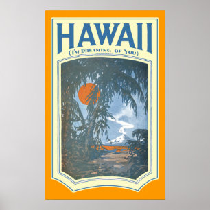 Drömma av den Hawaii affischen Poster