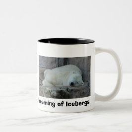 Drömma av isberg Två-Tonad mugg