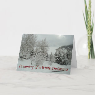 Drömma av jul för en vit helgkort