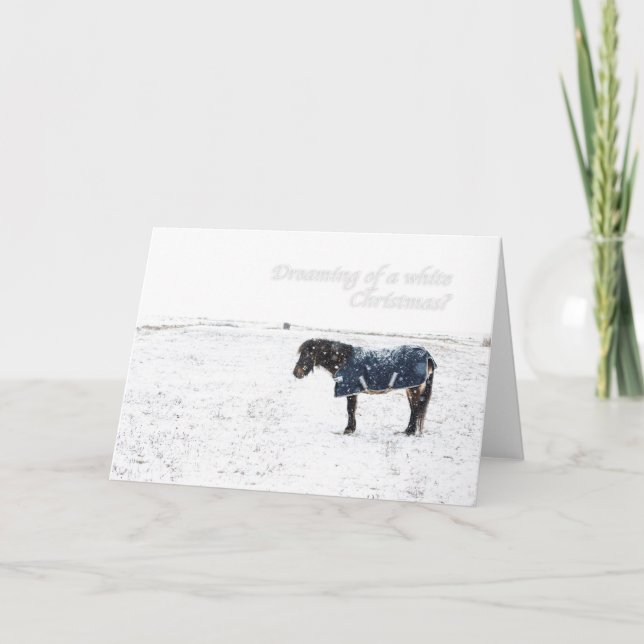 Drömma av jul för en vit? helgkort (Framsida)