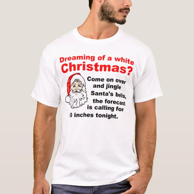 Drömma av jul för en vit t shirt (Framsida)