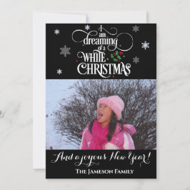 Drömma en vit julfoto-Helgdag Julkort