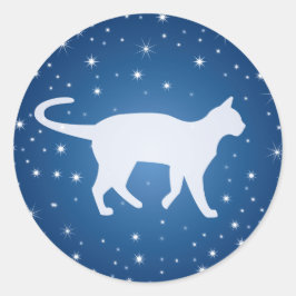 Drömma med stjärnor runt klistermärke