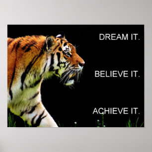 drömma om att tro att man lyckas med motivationen poster