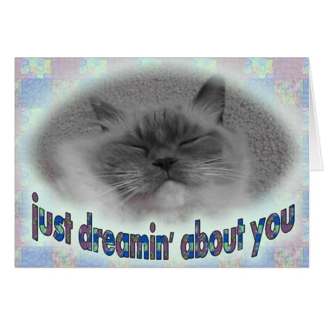 Drömma om dig! hälsningskort (Framsidan Horizontal)