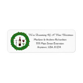 Drömma om en Helgdag i Vin Returadress Etikett