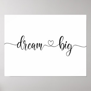 drömma om ett stort, minimalistiskt, modernt, insp poster