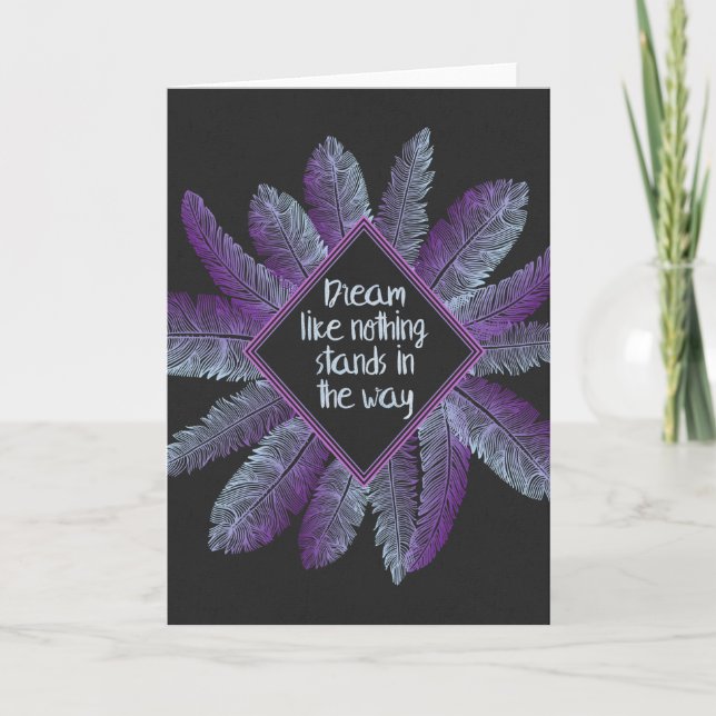 Drömma som inget stands i vägen kort (Framsida)