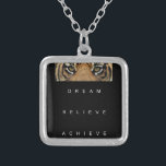 drömma tro uppnå motiveringstext silverpläterat halsband<br><div class="desc">drömma tro uppnå motiveringstext</div>