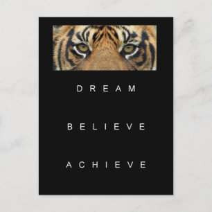 drömma tro uppnå motiveringstext vykort