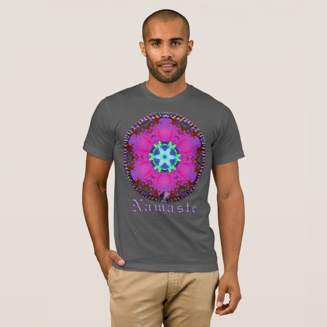Drömmad Namaste Kalejdoskop T Shirt (Hel framsida)