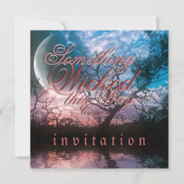 Drömmaktig Halloween gotisk bröllop Inbjudningar