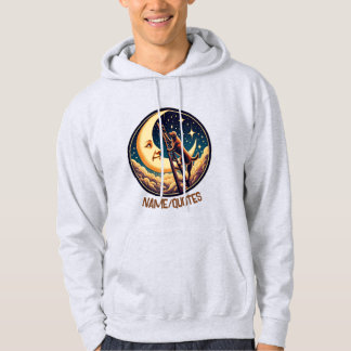 Drömmån & Hund som klättrar på stege Hoodie