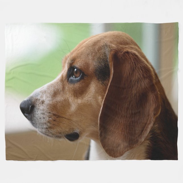 Drömmande Beagle Fleecefilt (Framsidan (Horisontell))