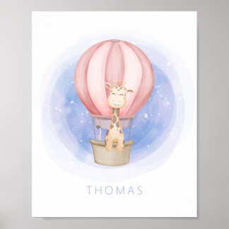 Drömmande Giraff Whimsical Nursery Väggkonst