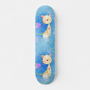 Drömmande katt mini skateboard bräda 18,5 cm