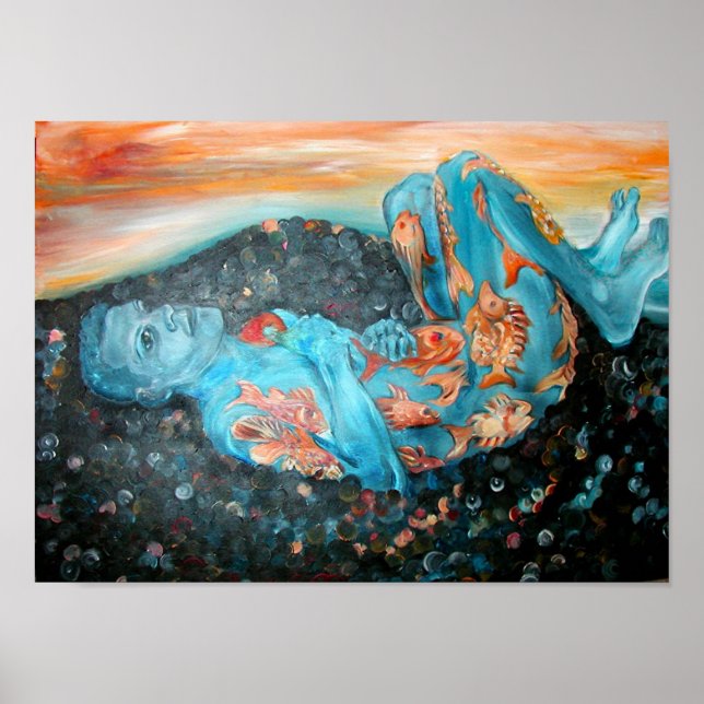 drömmande om fisk poster (Framsidan)