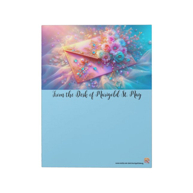 Drömmande Snailmail-kuvert Anteckningsblock (Roterad)