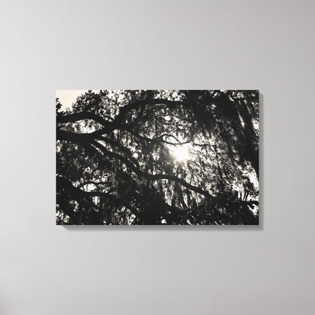 Drömmande under ekträd på canvas (Framsida)